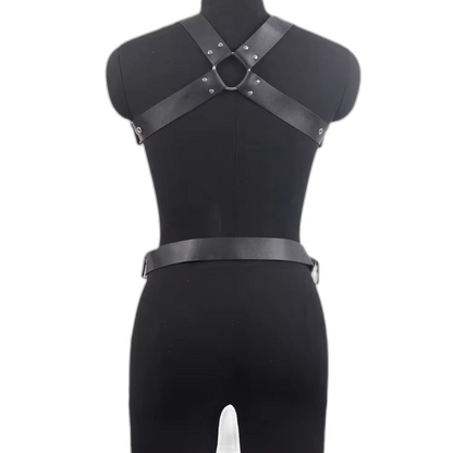Full Torso Adjustable Leather Harness