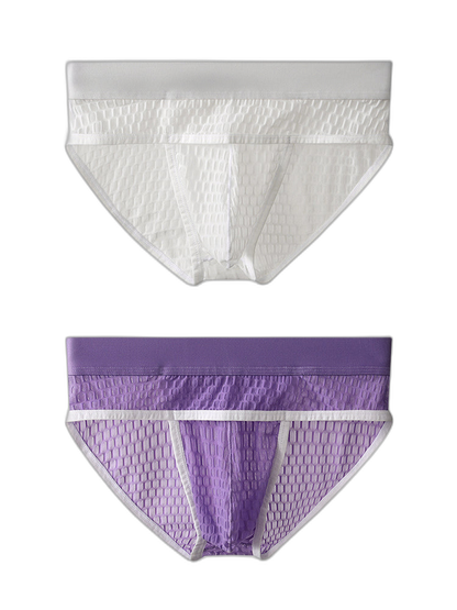 2 Pack Men's Lace Breathable Briefs