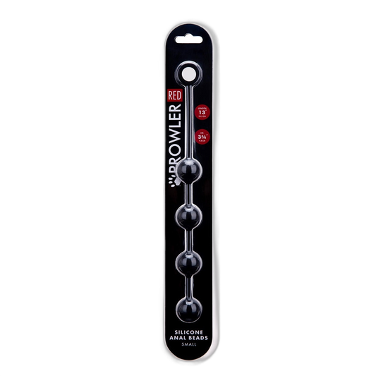 Prowler RED Silicone Anal Beads Black Small