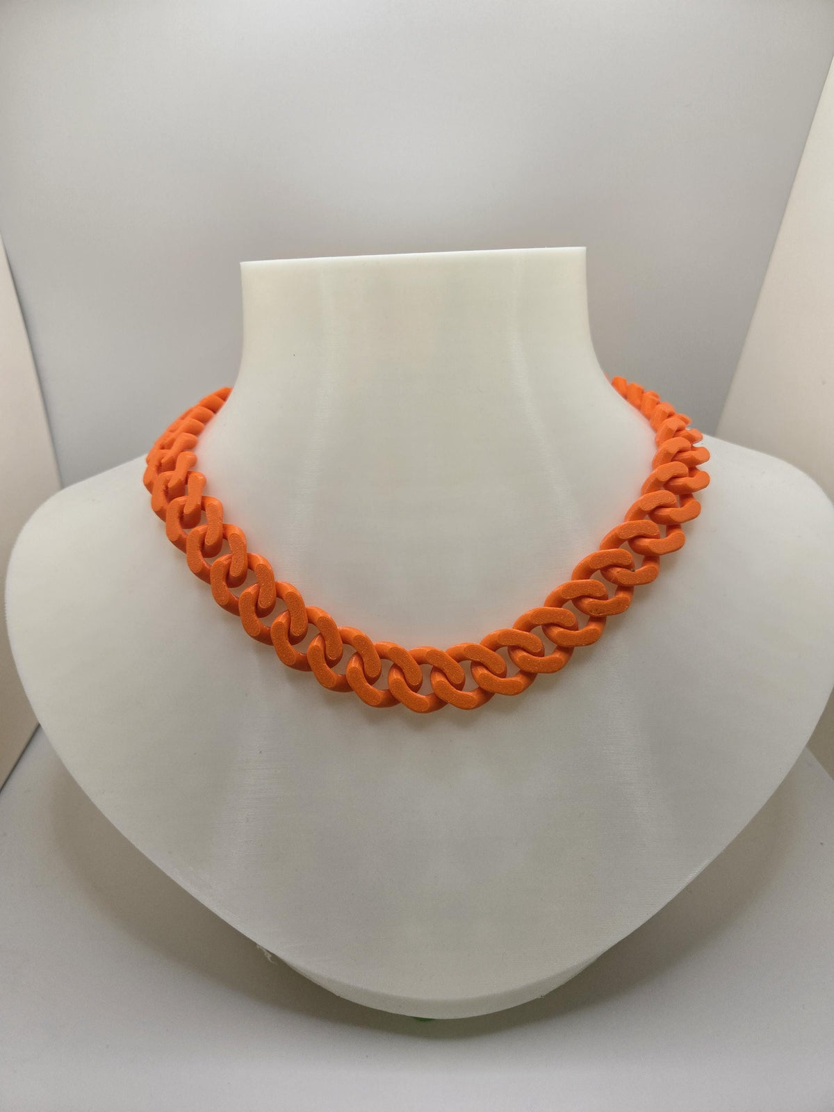 Stretchy 3D Printed Cuban Chain Loop Necklace – Colorful, Customizable, Durable & Stylish