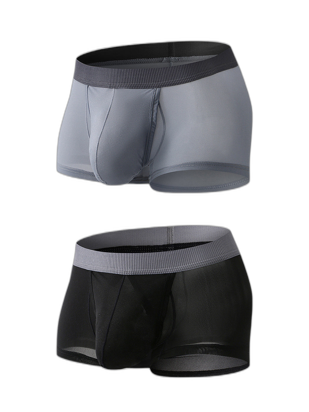 2 Pack Men's Ultra-Thin Trunks with Open Fly