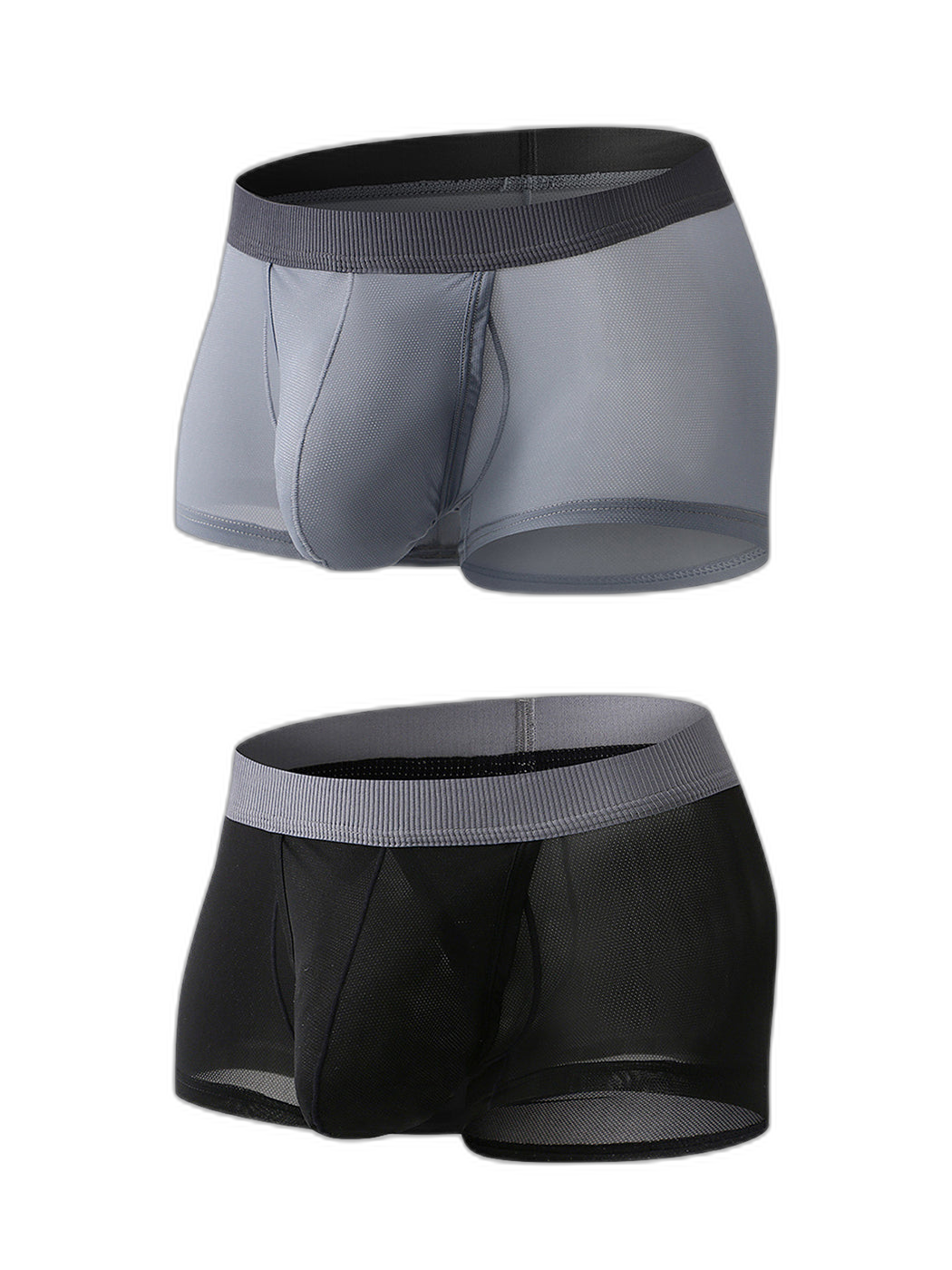 2 Pack Men's Ultra-Thin Trunks with Open Fly