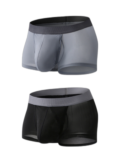 2 Pack Men's Ultra-Thin Trunks with Open Fly