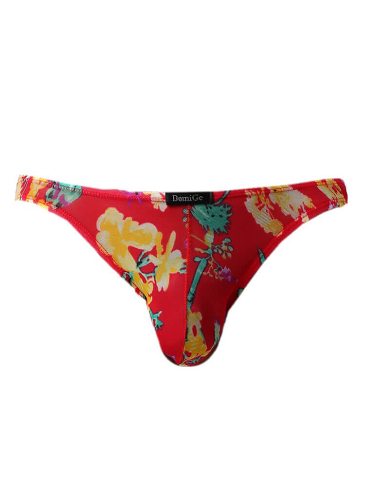Men's Stylish Printed Mesh Breathable Briefs