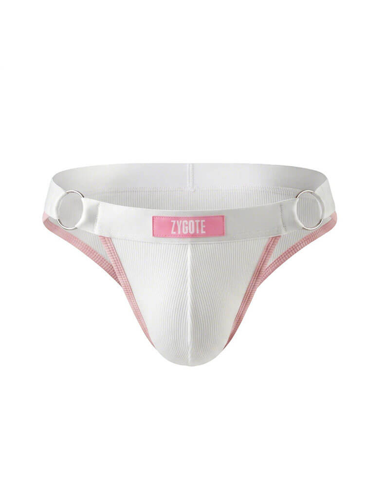 Men's High-Cut Ribbed Stretch Briefs