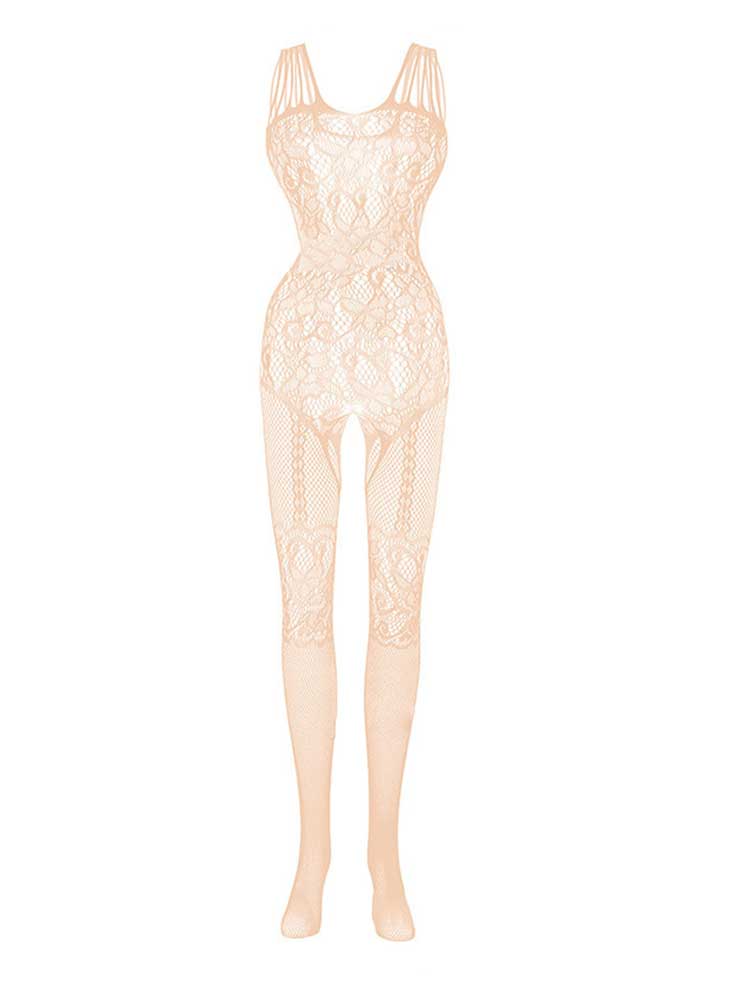 Men's Sexy Crotchless Cut-Out Fishnet Bodystocking