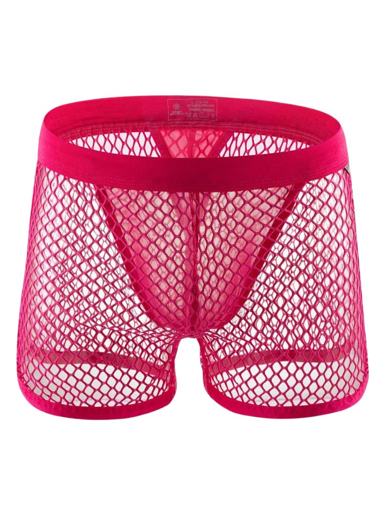 Men's Sports Fishnet See-through Trunks