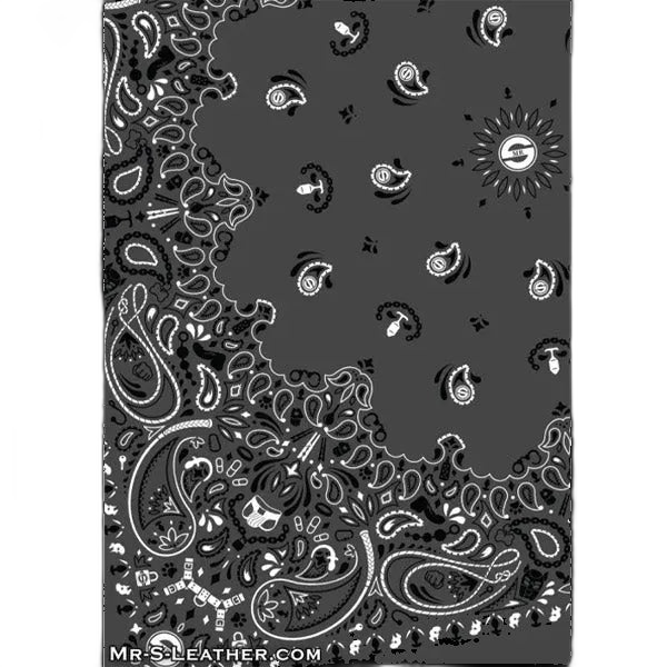 Mr.S Leather Zipper Pocket Neck Hanky - Charcoal