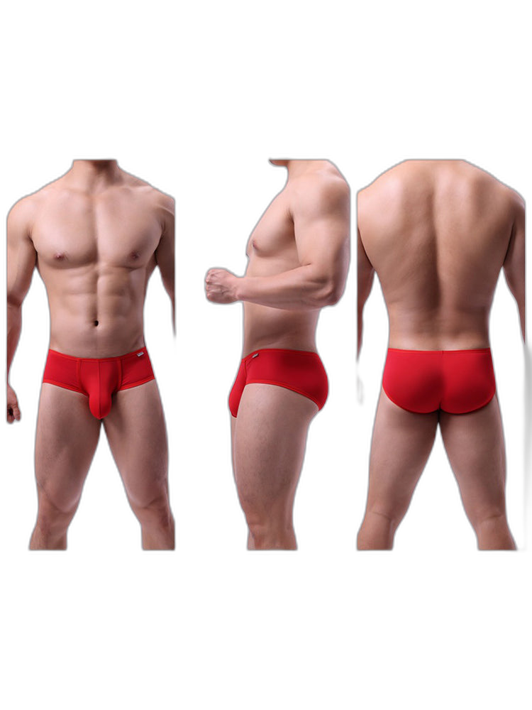 2 Pack Men's Low-Rise Contoured Pouch Stretch Fit Sporty Cut Trunks