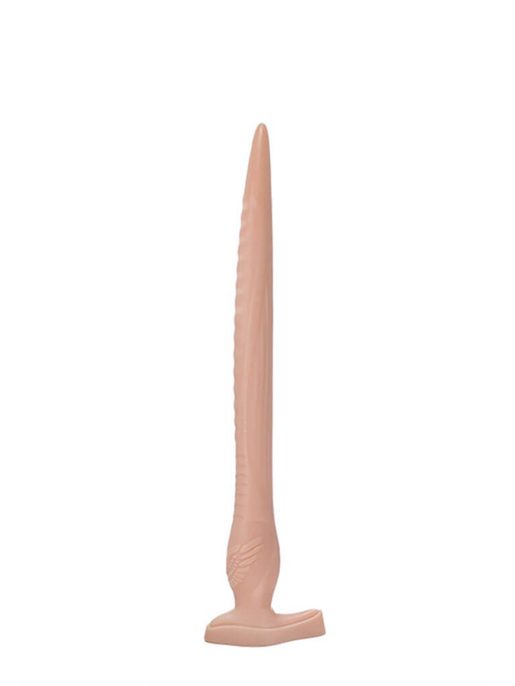 Erotic Extra Long Textured PVC Anal Plug