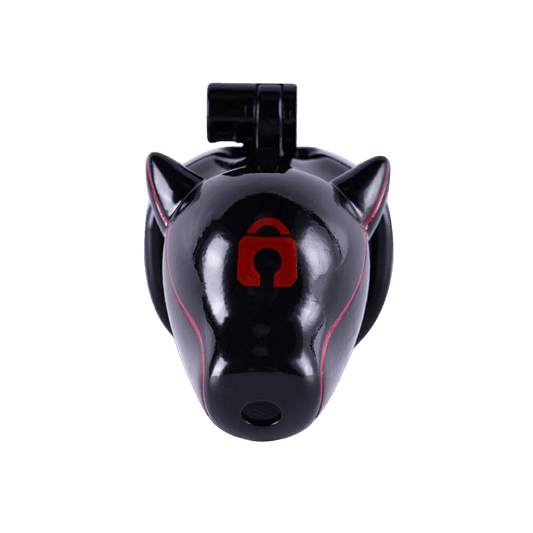 Furjoi Drone Hood Chastity Cage Red