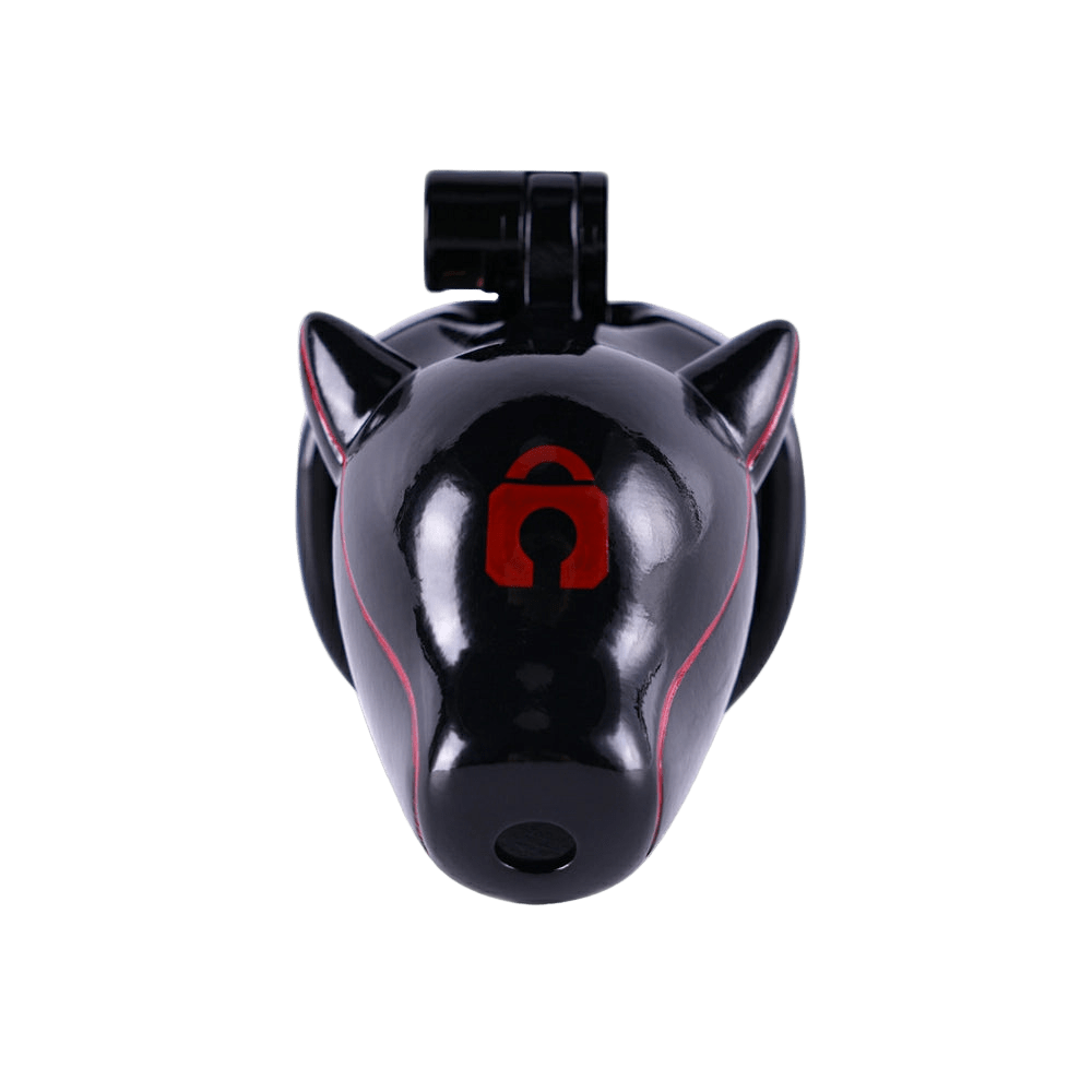 Furjoi Drone Hood Chastity Cage Red