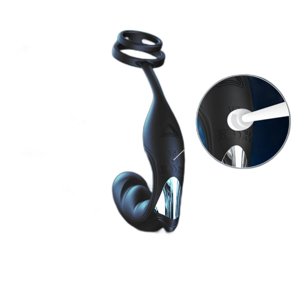 Noel - Remote Control Prostate Massager - Dual Cock Ring Anal Vibrator