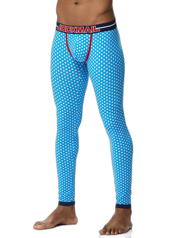 Men's Star Print Cotton Thermal Pants