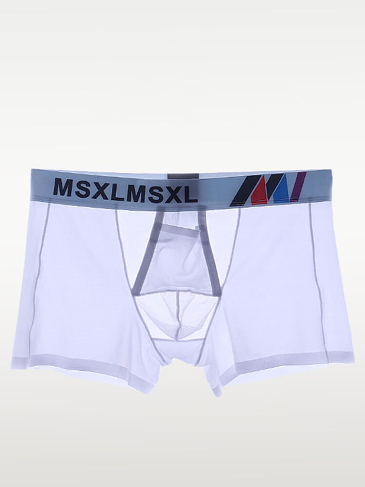 Men's Sexy Sheer Gun Bullet Separation Thin Trunks
