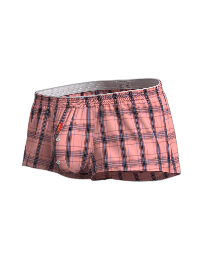 2 Pack Men's Supportive Large Pouch Odor-Resistant Antibacterial Seamless Boxer Shorts