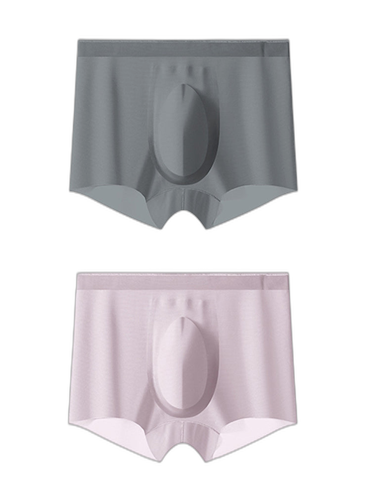 2 Pack Men's Ultra-Thin Ice Silk Quick-Dry Trunks