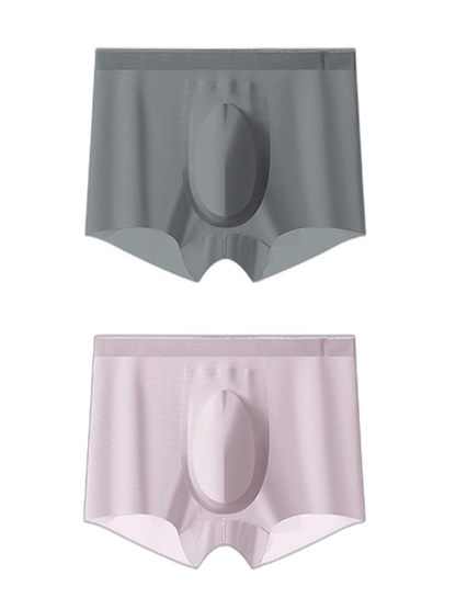 2 Pack Men's Ultra-Thin Ice Silk Quick-Dry Trunks
