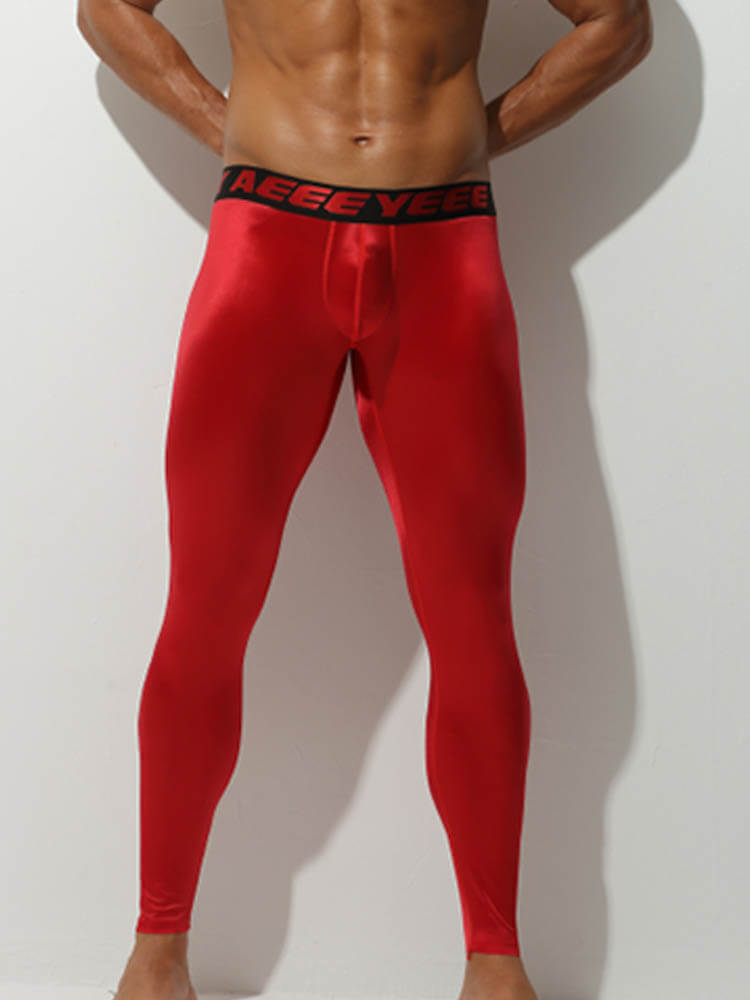 Men's Sexy Tight-Fitting Sheer Top and Trousers Set
