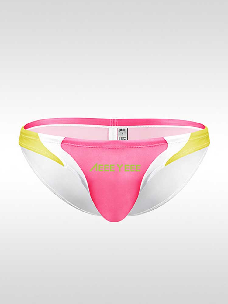 Men's Low-Rise Color-Blocked Quick-Drying Swim Briefs