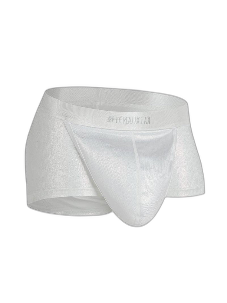 Men's Metallic Glossy Big Pouch Boxer with Fly