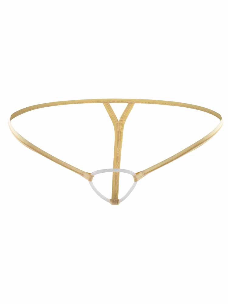Men's Thin Strap Solid Color Silicone Ring Thong
