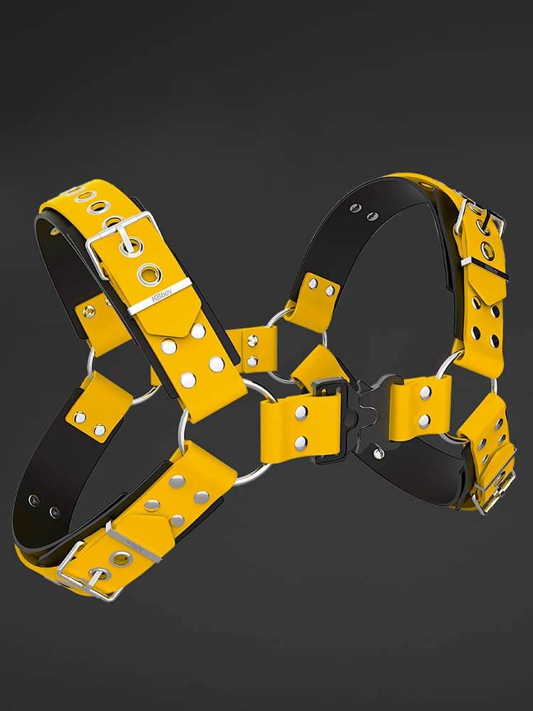 Men's Tactical Buckle Double-Layer Silicone Chest Belt