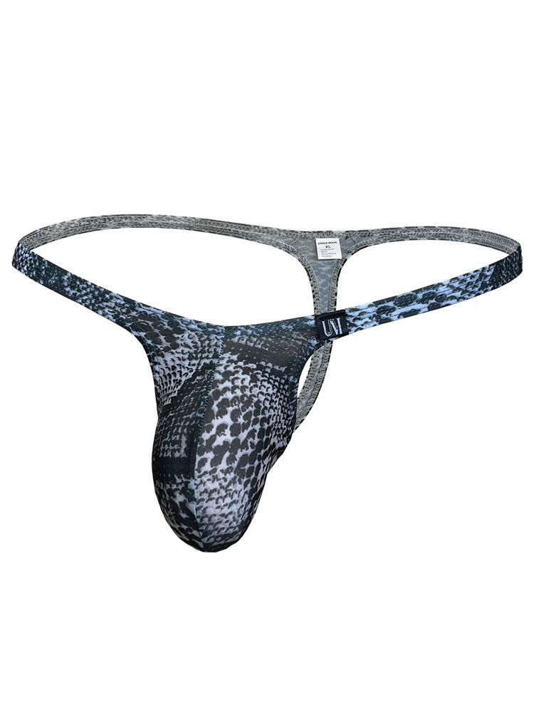 Men's Leopard Printed Smooth Ice Silk Thong