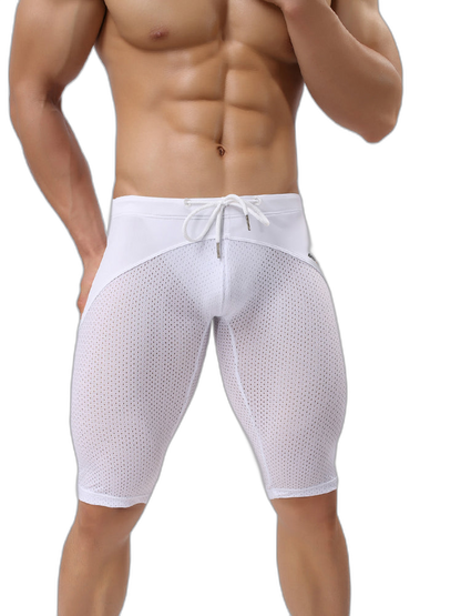 Men’s Athletic Compression Tight Shorts with Drawstring