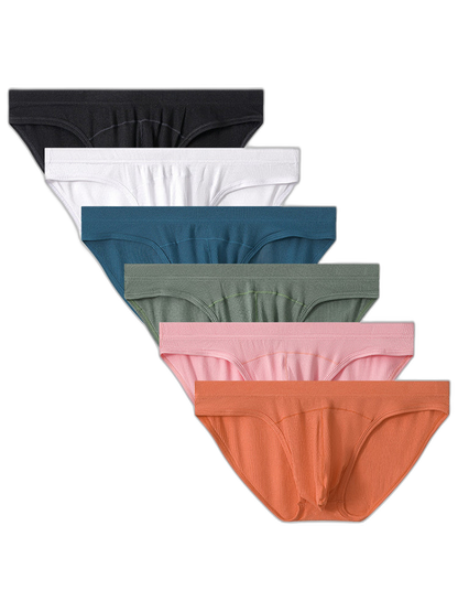 3 Pack Men's Sexy Threaded U-Shaped Briefs
