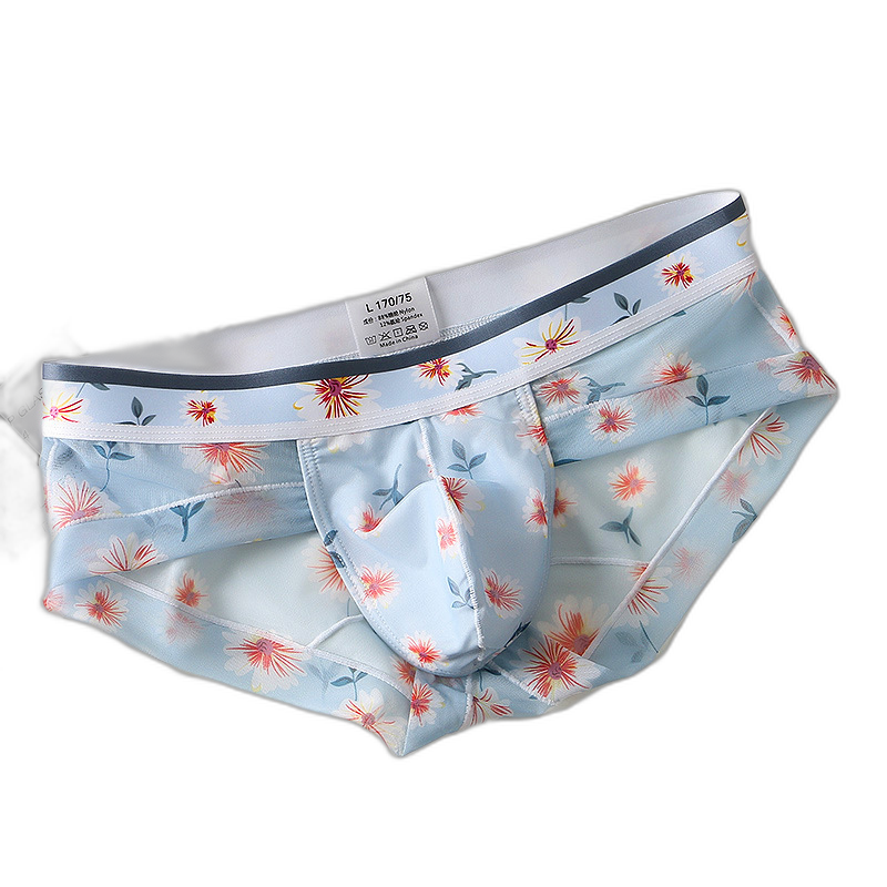 4 Pack Men’s Flower Print Pouch Briefs