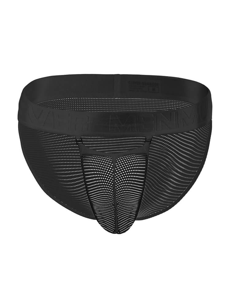 Men's Sexy Ultra-Thin Solid Color Nylon Thong