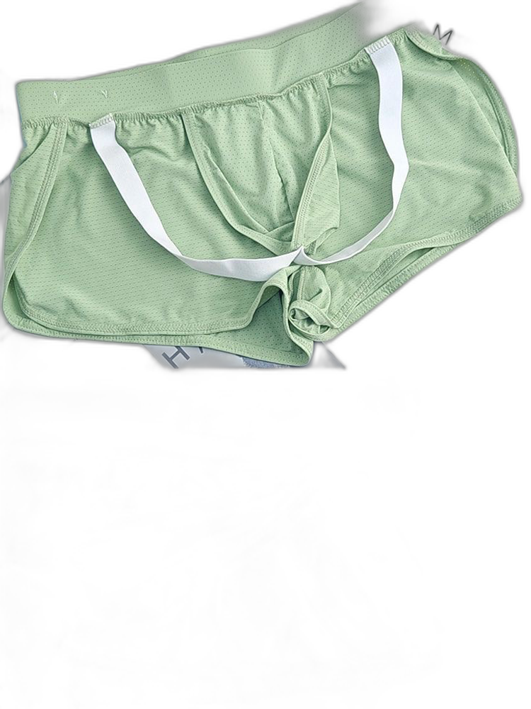 Men's Breathable Mesh Boxer Shorts With Separate Pouch