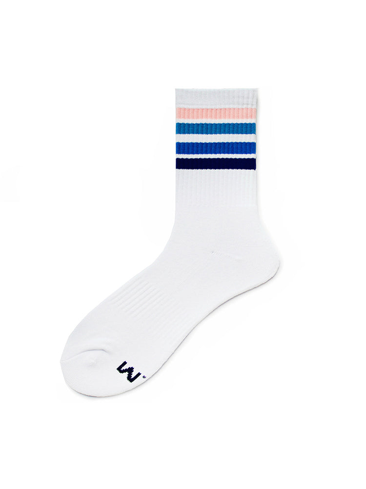 D.M Rainbow Striped Sports Cotton Socks