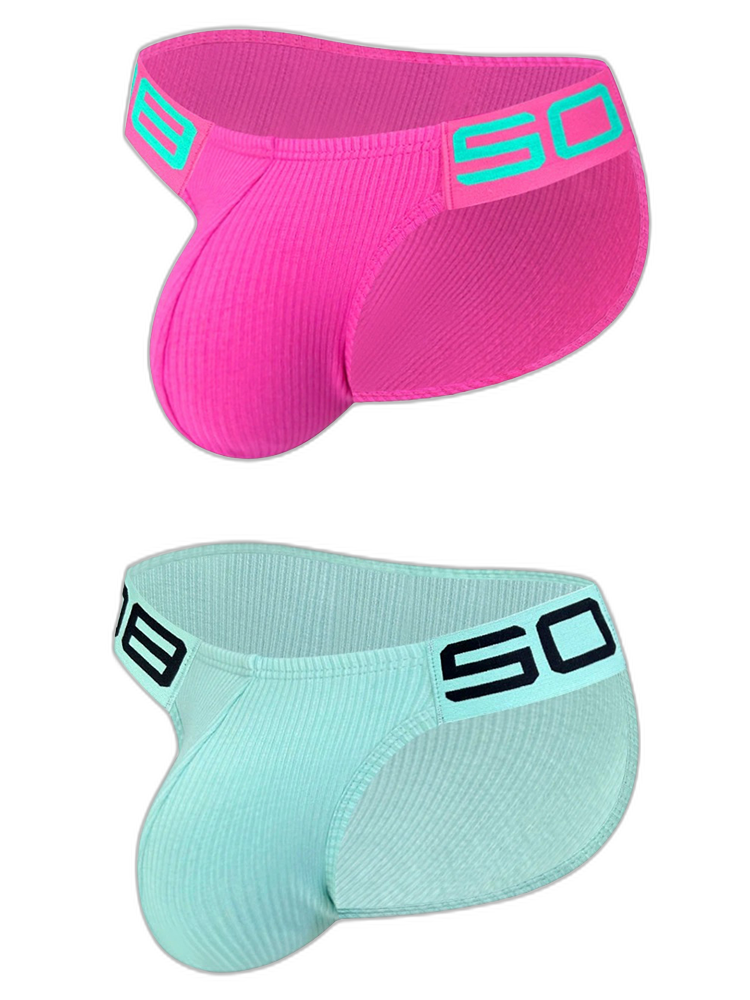 2 Pack Men’s Sexy Threaded Fabric Bikinis