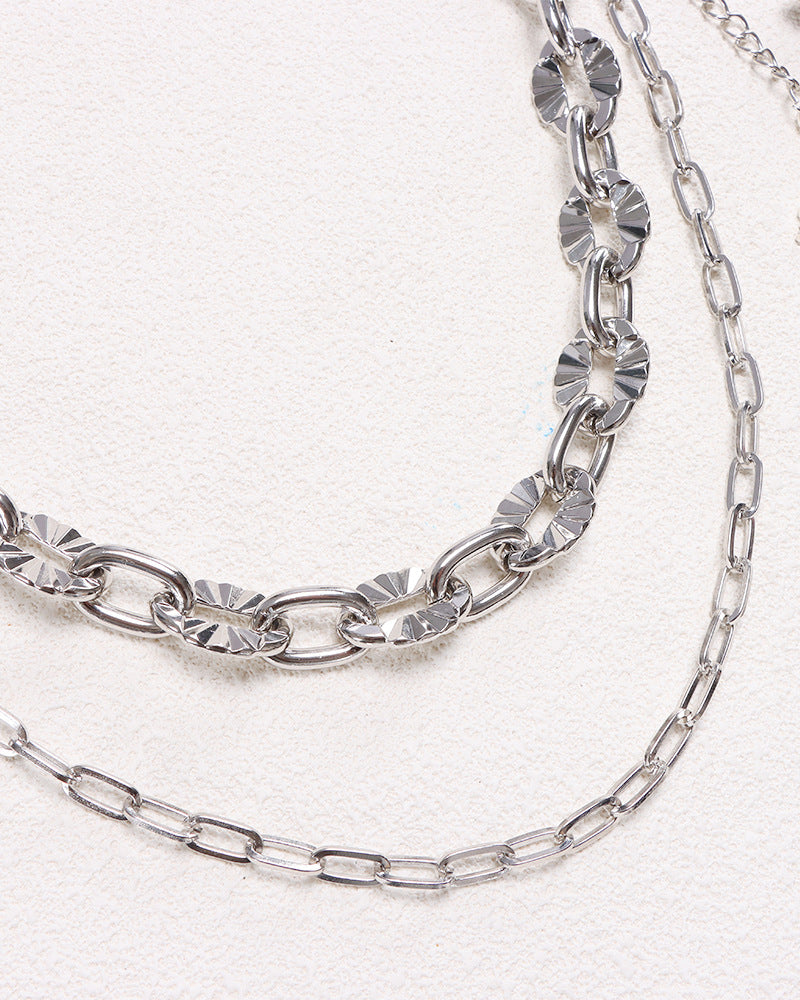 Punk Double-Layer Skull Cross Pants Chain