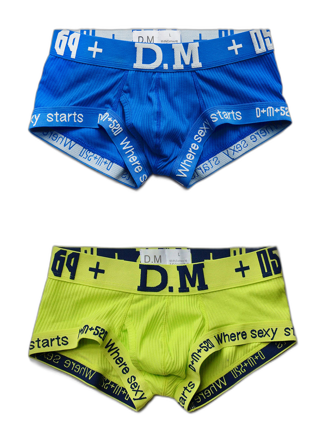 2 Pack Men's Low-rise Sexy Side Opening Pocket Trunk