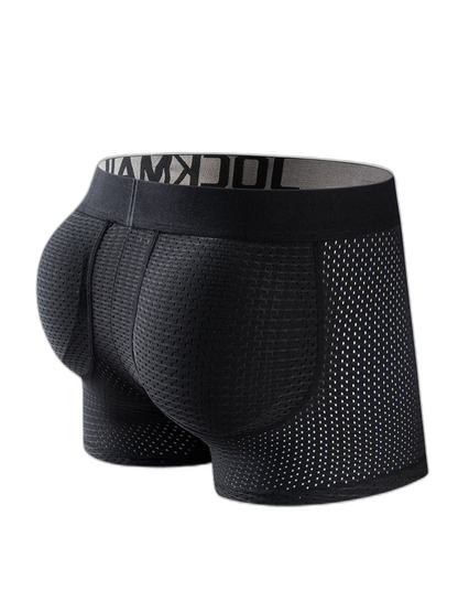 Sponge Cushion Mesh Buttock Boxer Briefs