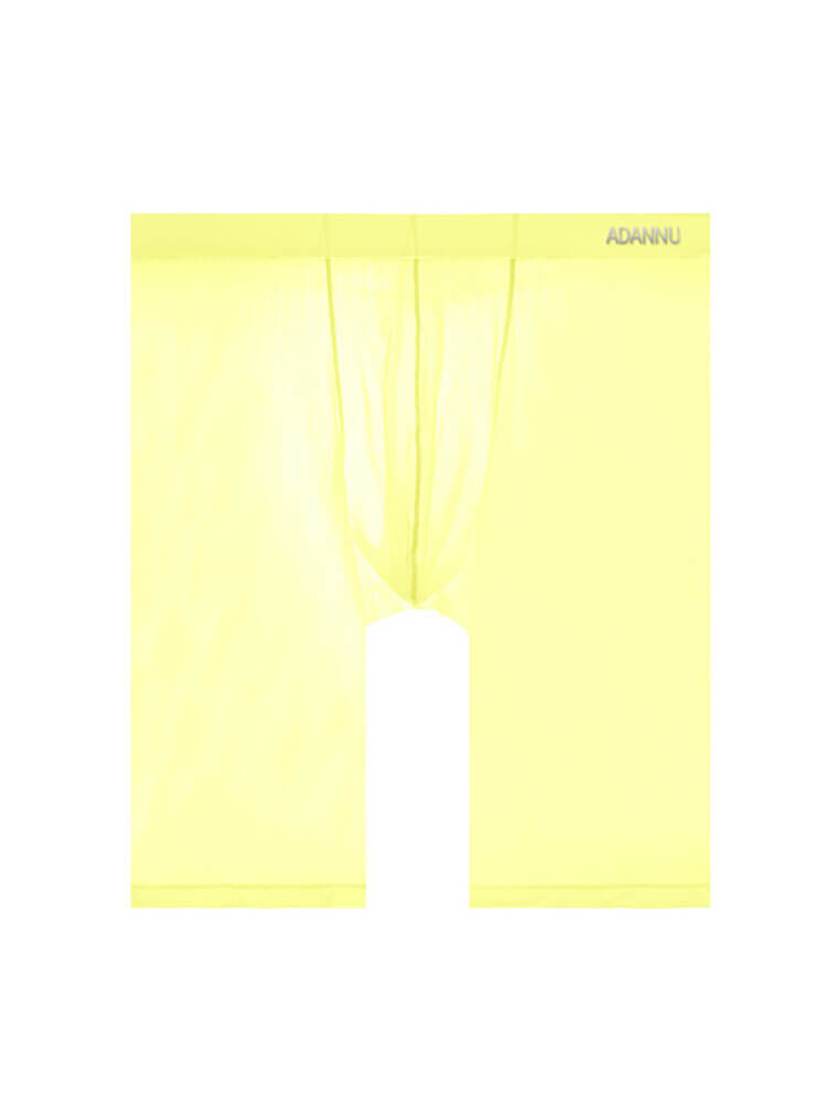 Men's Ice Silk See-Through Sports Fitness Shorts