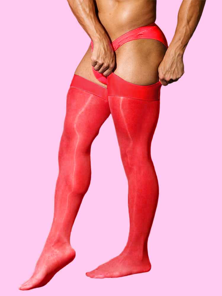 Knee High Nylon Stockings - Black