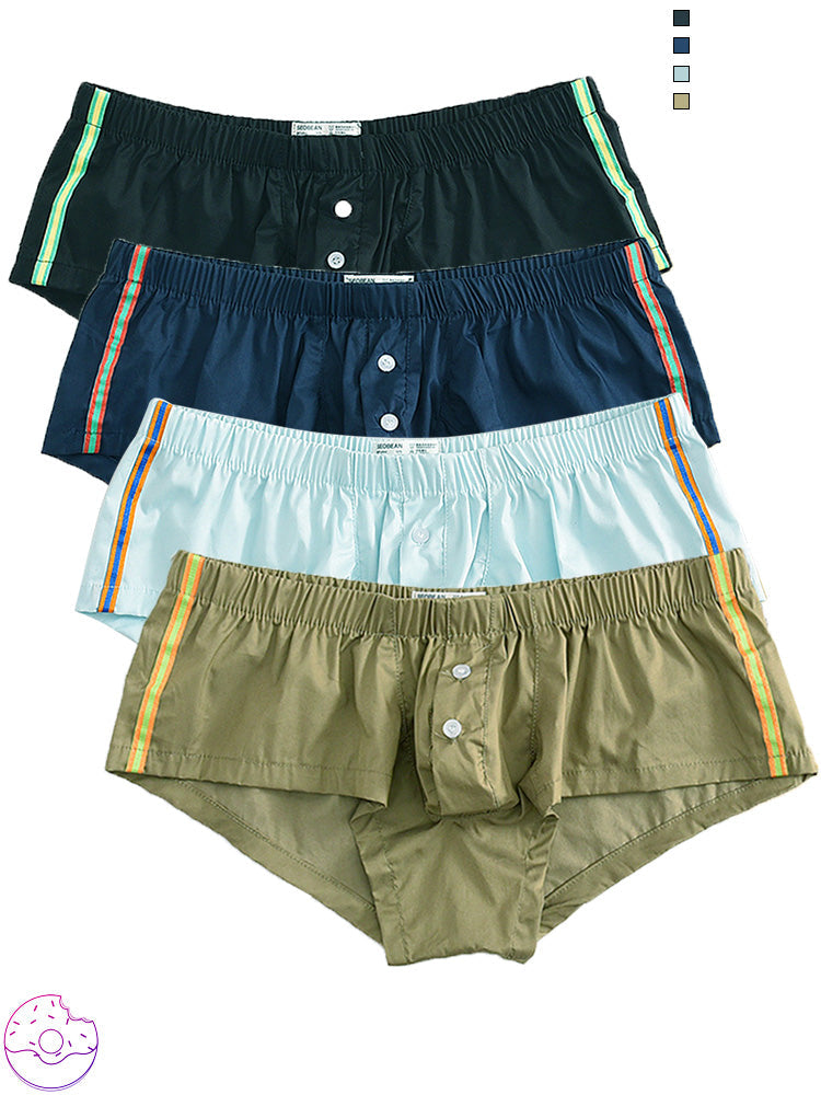 Men's Cotton Home Boxer Briefs - Blue