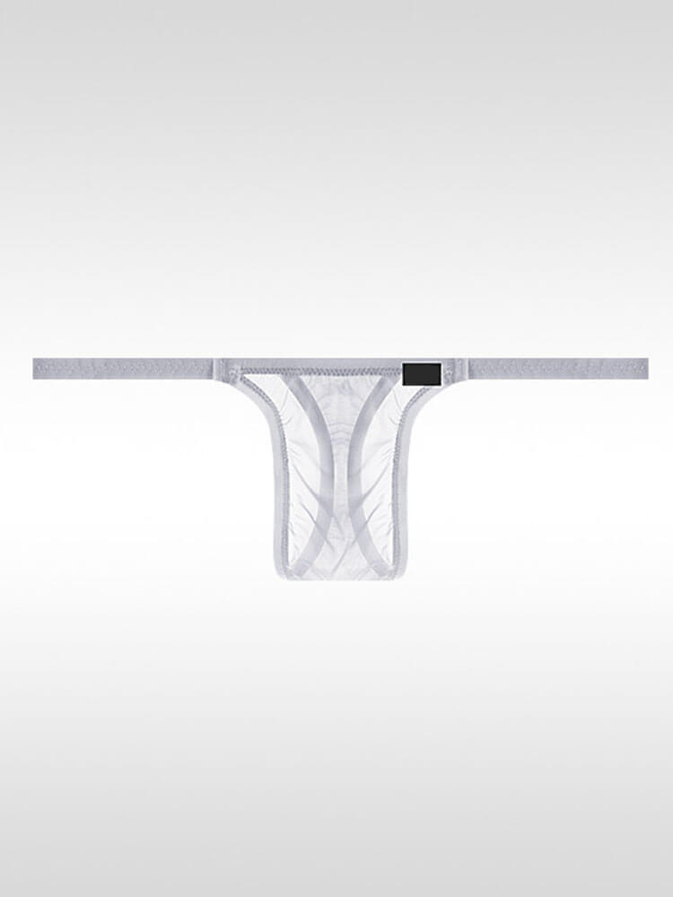 Men's Low-Rise Ultra-Thin Sheer Thong