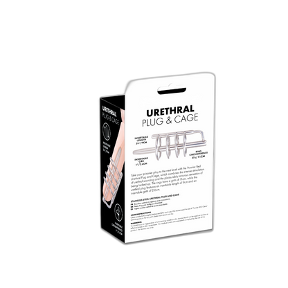 Prowler RED Urethral Plug & Cage Silver