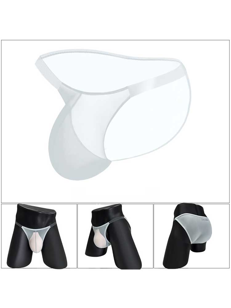 Men's Sexy Lightweight High-Cut Sheer Nylon Briefs