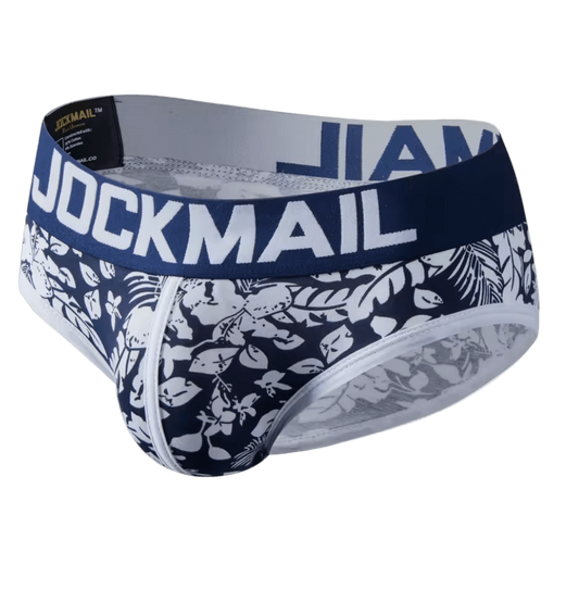 Jockmail Classic Briefs Deep Blue Leaves