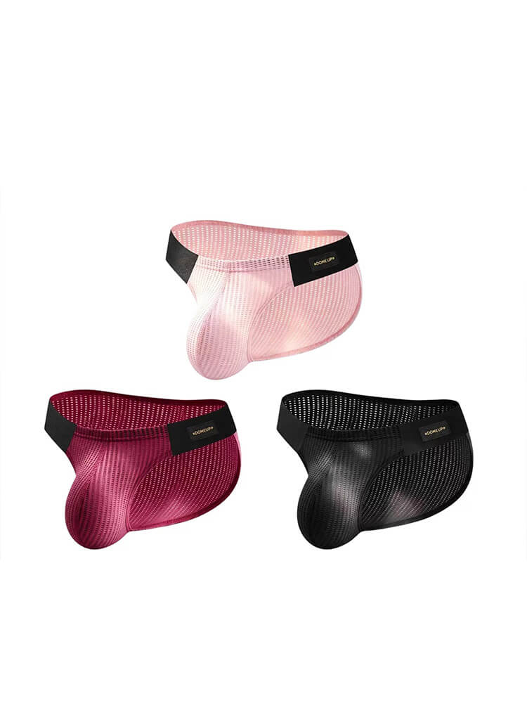 Men's Sexy Low-Rise Colorblock U-Pouch Briefs
