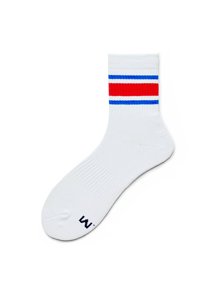 Rainbow Striped Sports Cotton Socks