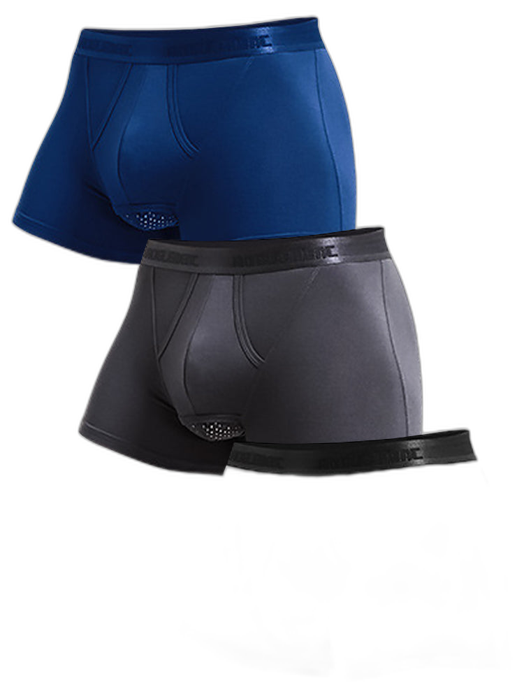 3 Pack Men's Separated Pouch Mesh Support Trunks