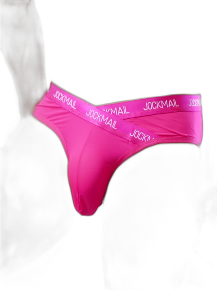 2 Pack Men's Sporty Letter Print Supportive Low-Rise Ice Silk Skin-Friendly Bikini