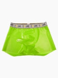 Men's Sexy Bullet-Separating Latex Boxer Briefs